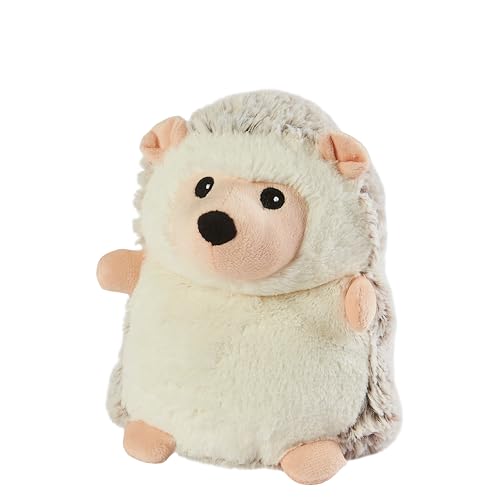 Bolsa de trigo Warmies de Peluche Erizo Beige, Calentable en Microondas, Oso Ponderado con Aroma a Lavanda Francesa, Almohadilla Térmica de Trigo Calentable Adecuada para Todas las Edades