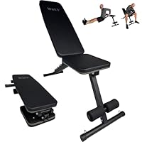 WOLV Verstellbare Hantelbank – Trainingsbank mit 8 Positionen, bis 200kg belastbar – Klappbare Fitnessbank, platzsparend & kompakt – Ideal für Krafttraining & Home Gym