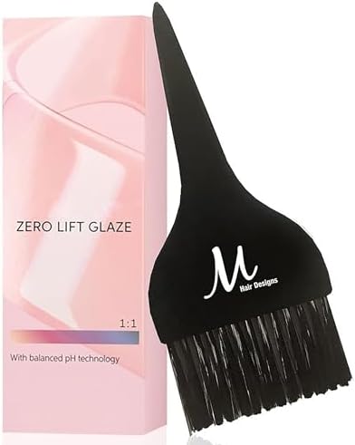 Shinefinity Zero Lift Glaze 07/59 Medium Blonde Mahogany Cendre Demi-Permanent Hair Color 2 Ounce and M Hair Designs Tint Brush (Bundle)