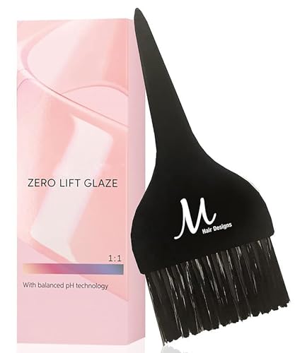 Shinefinity Zero Lift Glaze 09/02 Very Light Blonde Natural Matte Demi-Permanent Hair Color 2 Ounce and M Hair Designs Tint Brush (Bundle)