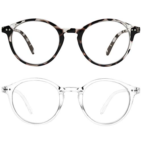 Image of Yogo Vision Blue Light Blocking Glasses Men Women Computer Anti Eyestrain Glasses Round Frame Blue Light Blocker Eyeglasses