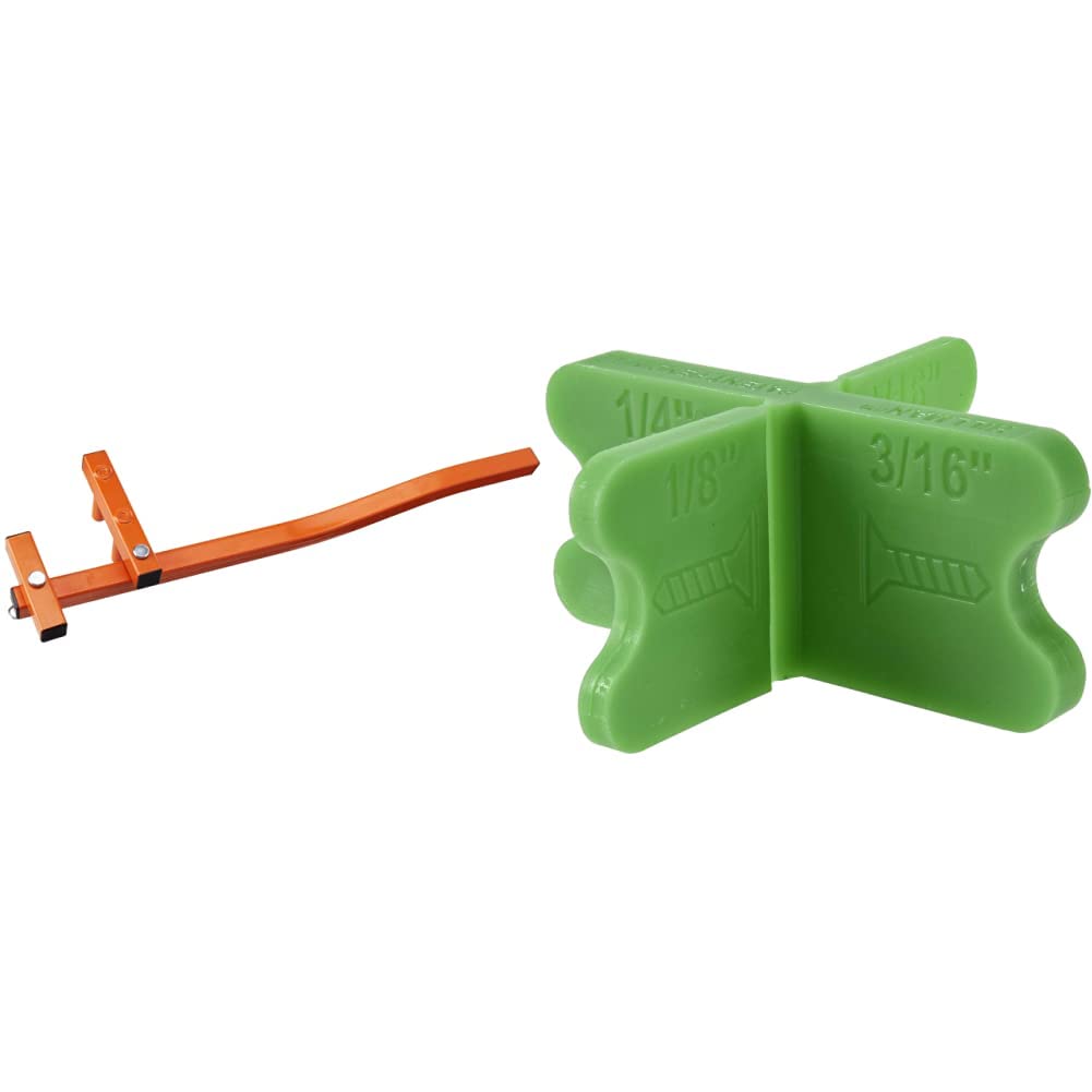 Cepco Tool BW-2 BoWrench Decking Tool, Red & Hillman 48480 Deck Spacer Tool 2 Pack, Green