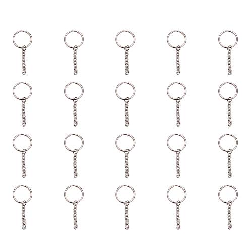 PandaHall Elite 20PCS Portachiavi Key Chain con