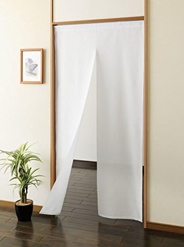 Japanese Noren Curtain Long Type White