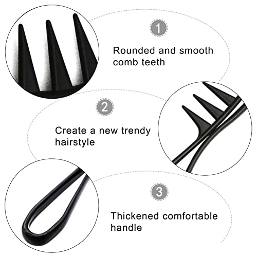 Fotn KCS-47TWO1 Joaoxoko 2 Pcs Wide Tooth Comb, Large Tooth Curl Comb Shark Teeth Hair Hairstyle Tool For Curly Wet Wavy Thick Hair Wigs Barber Salon thumb #3