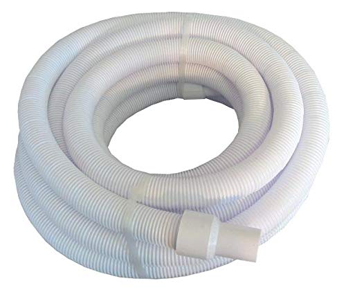 POOL STYLE 10m White Plastic, Rubber Pool Vacuum Hose - Boxed