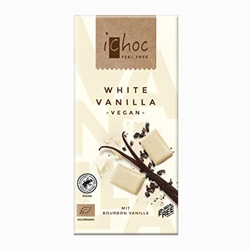 Chocolate blanco vegano con vainilla Bourbon BIO - iChoc - 80g