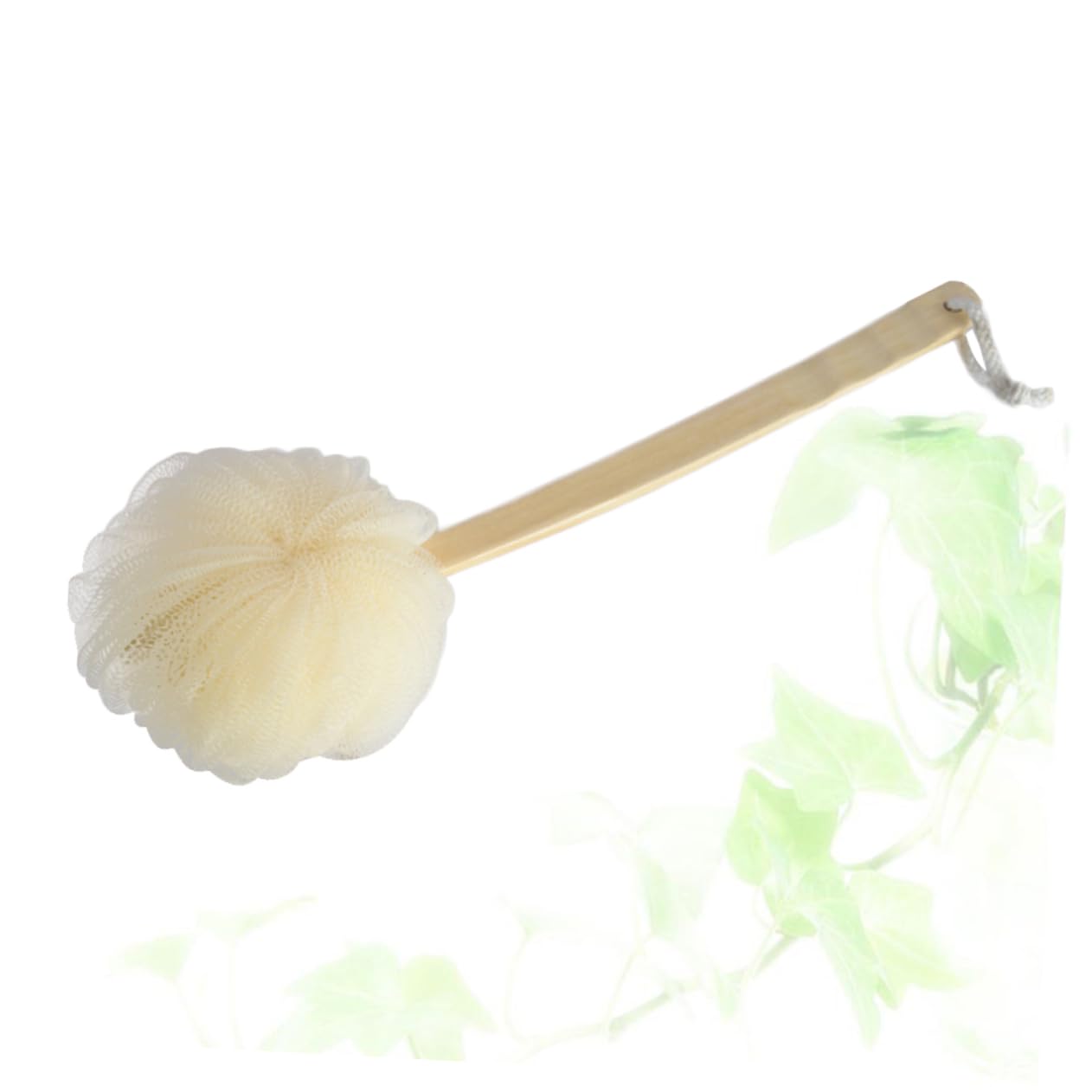 Healvian 3pezzi Spazzola Esfoliante Per Con Manico Lungo Legno Palla Da Bagno Morbida Per Pulizia e Scrub Accessorio Per Della Per Esfoliazione e Relax Durante Bagno
