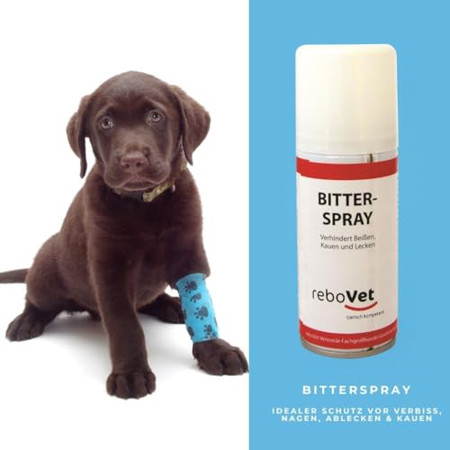 reboVet Bitterspray für Hunde & Katzen: Effektiver Schutz vor Kauen & Lecken, Sicher für Möbel & Textilien, Langanhaltender Bittergeschmack, Einfache Anwendung, 100 ml