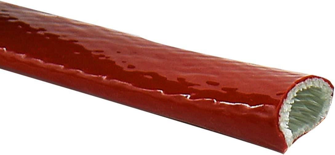 JKGHK Manguito Ignífugo De Fibra De Vidrio Recubierto De Silicona, Fibra De Vidrio Protector Térmico Manga para Líneas De Manguera Y Cableado Eléctrico,35mm