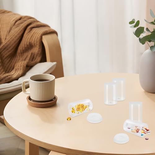 Image of 120 Pcs film canisters with caps, Canister Holder, 33 mm Empty Camera Reel Containers Storage Containers Case with Lids for Small Accessories Fish Hook Film Beads (Clear)
