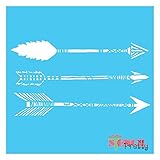 Native American Tribal Arrows Stencil - DIY Art Template Best Vinyl Large Stencils for Painting on...