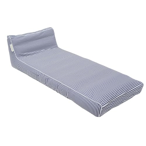 SUNNYLiFE Le Weekend Luxe Lie-On Lounger Navy PVC/Polyester 70.87 x 33.46 x 19.69 inches 8.38 lbs