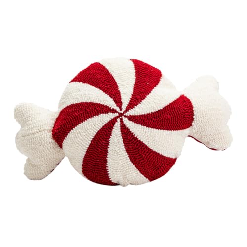 Coussin Noël peluche bonbon Abaodam décor d'hiver