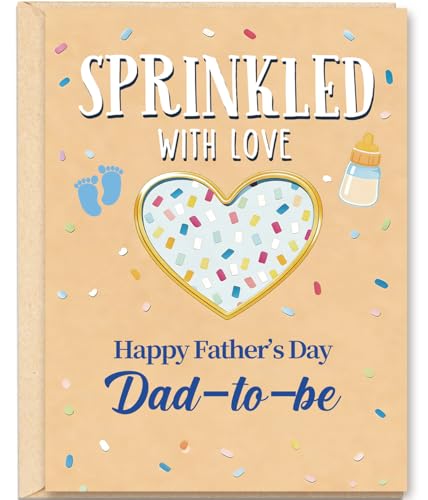 MQMRYeto Father's Day Card for Father To Be,Dad-to-Be,Expecting Dad, Perfect Size Premium Cardstock with Envelope, Heartwarming Gift for Celebration, Ideal for Baby Announcement & Family Celebration