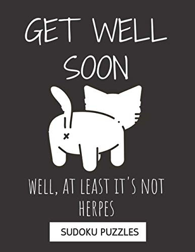 Get Well Soon Well, At least it's Not Herpes: Funny Get Well Soon Gift | Sudoku Puzzles for Men and Women| Perfect for gift after surgery image 2