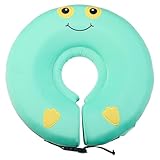 Non Inflatable Baby Pool Float Infant Swim Ring for Newborns Soft Swimming Loop Adjustable Fit for 0–18 Months Flower Shape (Green)