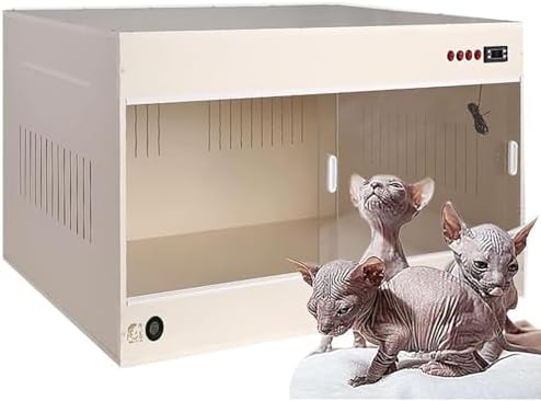 Large Pet Incubator for Puppies & Kittens, Heating Pet Brooder Box, Nursery for All Critters, 60x50x50cm, Ideal for Newborn Pets, Safe & Cozy Environment