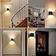 SUPALIG Wandlampe Innen mit Bewegungsmelder 6000mAh Wandleuchte Batteriebetrieben 6W 3000K, USB Wandlampe mit Schalter,Kabellose Einstellbar Abstrahlwinkel Wandbeleuchtung Treppen Flur (Schwarz-2)