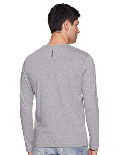 Image of Van Heusen Men Athleisure Regular Fit T-Shirt - Cotton Rich - Crew Neck, Long Sleeve, Printed