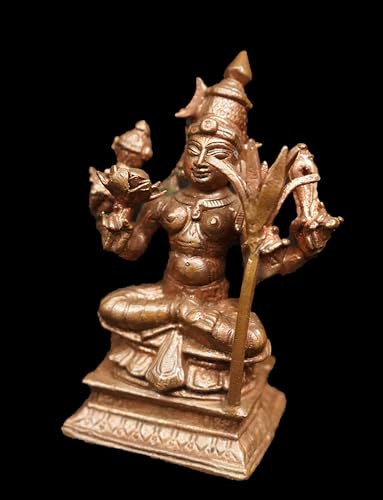 Image of Copper god Idols Raja Rajeshwari, 3.3 inches 280 Gram, Patina Antique Finish, Pack of 1 Piece