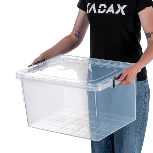 KADAX Transportbox 40L für Rähmchen, Aufbewahrungsbox 54 x 38 x 28,5 cm mit Deckel zur sicheren Aufbewahrung und zum Transport von Honig