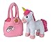 Simba 105560064 - Steffi Love Girls Plüsch Einhorn mit Tasche, mit Klettverschluss, Unicorn 28cm, ab 3 Jahren