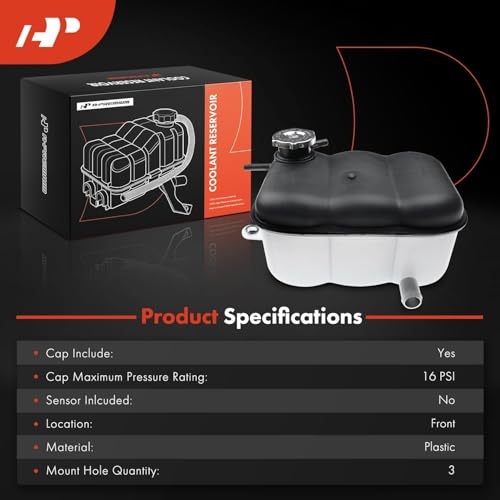 A-Premium Engine Coolant Overflow Recovery Reservoir Tank [with Cap] Compatible with Dodge Ram 1500 2002-2003 3.7L 4.7L, Ram 1500/Ram 2500/Ram 3500 2003 5.7L - Front by A-premium - Image 2