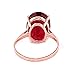Imagen de 7,5 quilates 14 K Sólido Anillo De Oro Rosa con Natural ovalado Ruby
