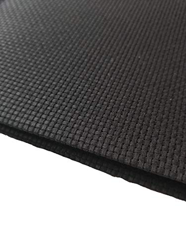 Image of 19 inch x 28 inch 11CT Counted Cotton Aida Cloth Cross Stitch Fabric (Black)