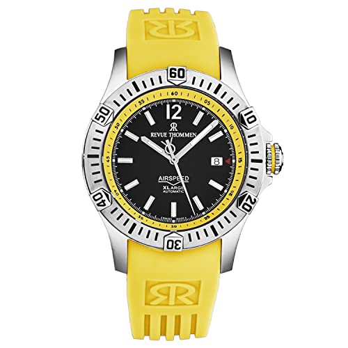Men's 'Air Speed' Black Dial Yellow Rubber Strap Automatic Watch 16070.4638