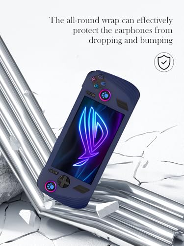 Image of Silicone Case for ASUS ROG Ally X 2024 New Soft Silicone Anti-Fall Shockproof Protective Kids Friendly for Rog Ally X Gaming Console Accessories (Blue)