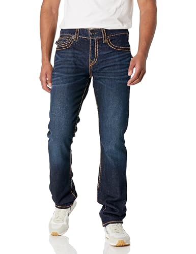 True Religion Men's Ricky Super T Straight Flap Jean