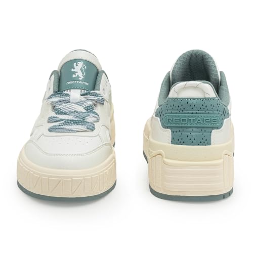 Image of Red Tape Casual Sneaker Shoes for Women | Sophisticated Rounded Front, Aerated Mesh Design & Pampering Cushioned Comfort White /Green