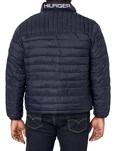 Image of Tommy Hilfiger Mens Embroidered Logo Puffer Jacket
