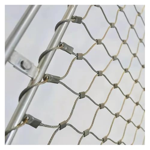 Filet de sécurité flexible en acier inoxydable pour garde-corps et escalier (1,5x8m)