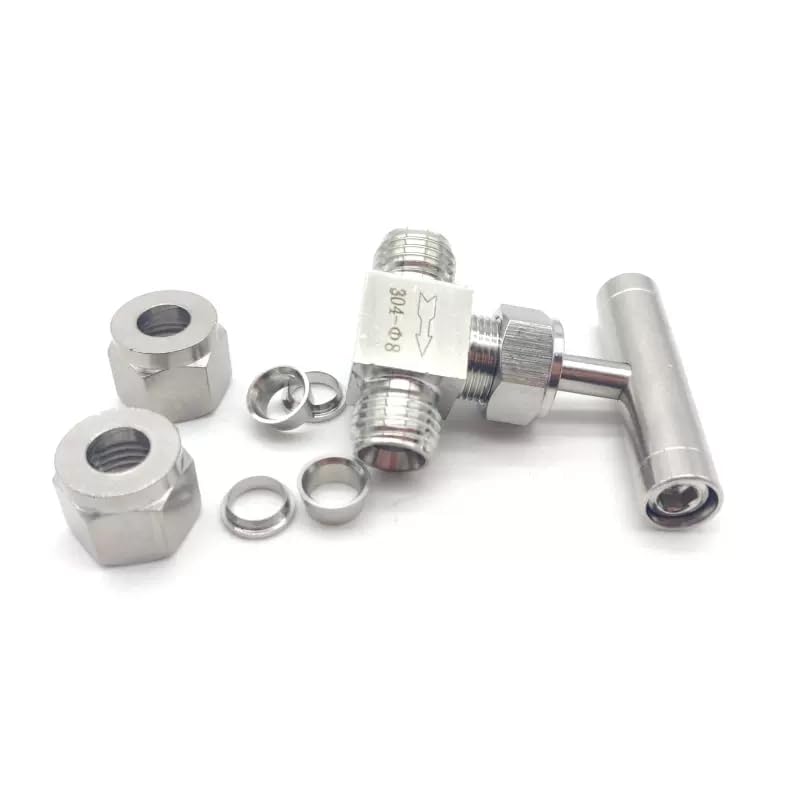 Pipe fitting shut off needle valve 14mm de acero inoxidable 304 3