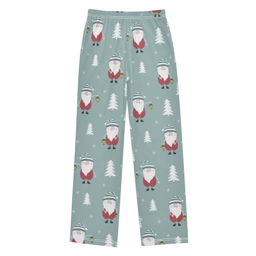 Boys' Pants Christmas Gnomes Tree Long Bottoms Jogger Pants Elastic Waist Trousers with Pockets S-XL