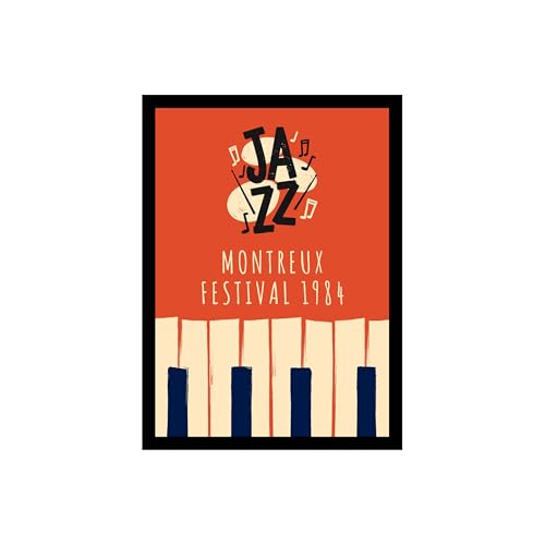 Image of BLINKART Jazz Montreux Festival Abstract Wall Art Painting Print Design |Aesthetic Wall Decor Photo Artwork Frame Decoration Hanging For Home Bedroom Living Room Office Wall Decor | T003 |13x10 Inches