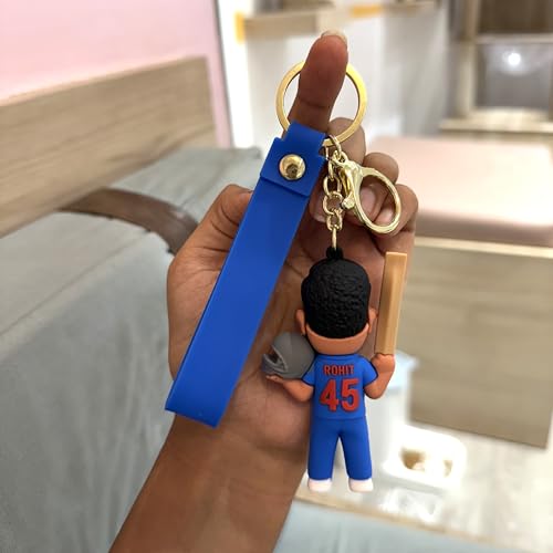 Image of Cute Cartoon Character Silicone 3D Key Chain with Strap Charm & Metal Hook, Merchandise Key Rings Gift for Kids Girls Boys Men & Women