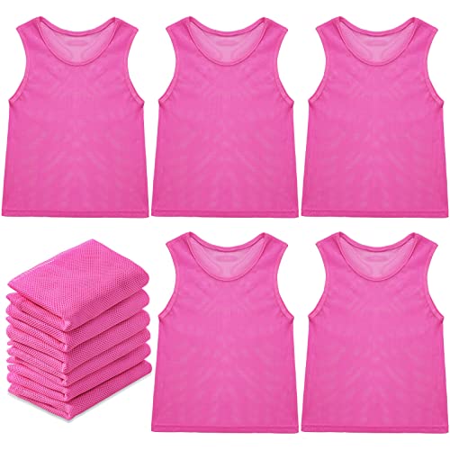 Sintege 12 Pcs Soccer Pinnies Pennies Jersey Scrimmage Vest Sports Practice Jersey Mesh Basketball
