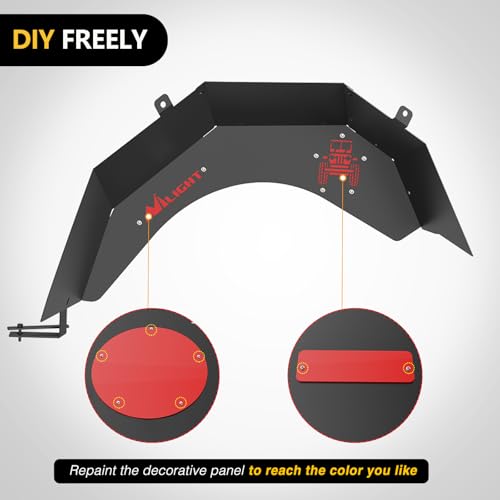 Image of Nilight TJ Rear Inner Fender Liners Fit for 1997 1998 1999 2000 2001 2002 2003 2004 2005 2006 Jeep Wrangler TJ & LJ 2PCS Offroad Powder Coated Steel Splash Mud Guard Wheel Well Liner Covers