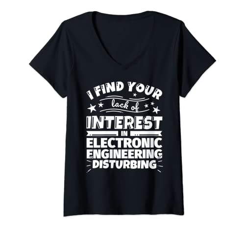 Mujer Ingeniería electrónica Falta de interés Camiseta Cuello V