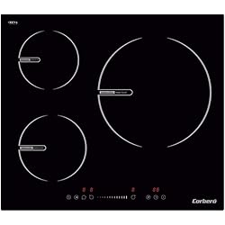 Corbero Ccibr7203 Corberó CCIG9333 Placas de Inducción de 60 CMS 3 Zonas,6600 W, Control Touch Control, 3 Boosters, Slider, Zona Grande 30 Cms, Temporizador 99 Minutos, desconexión automática de seguridad.