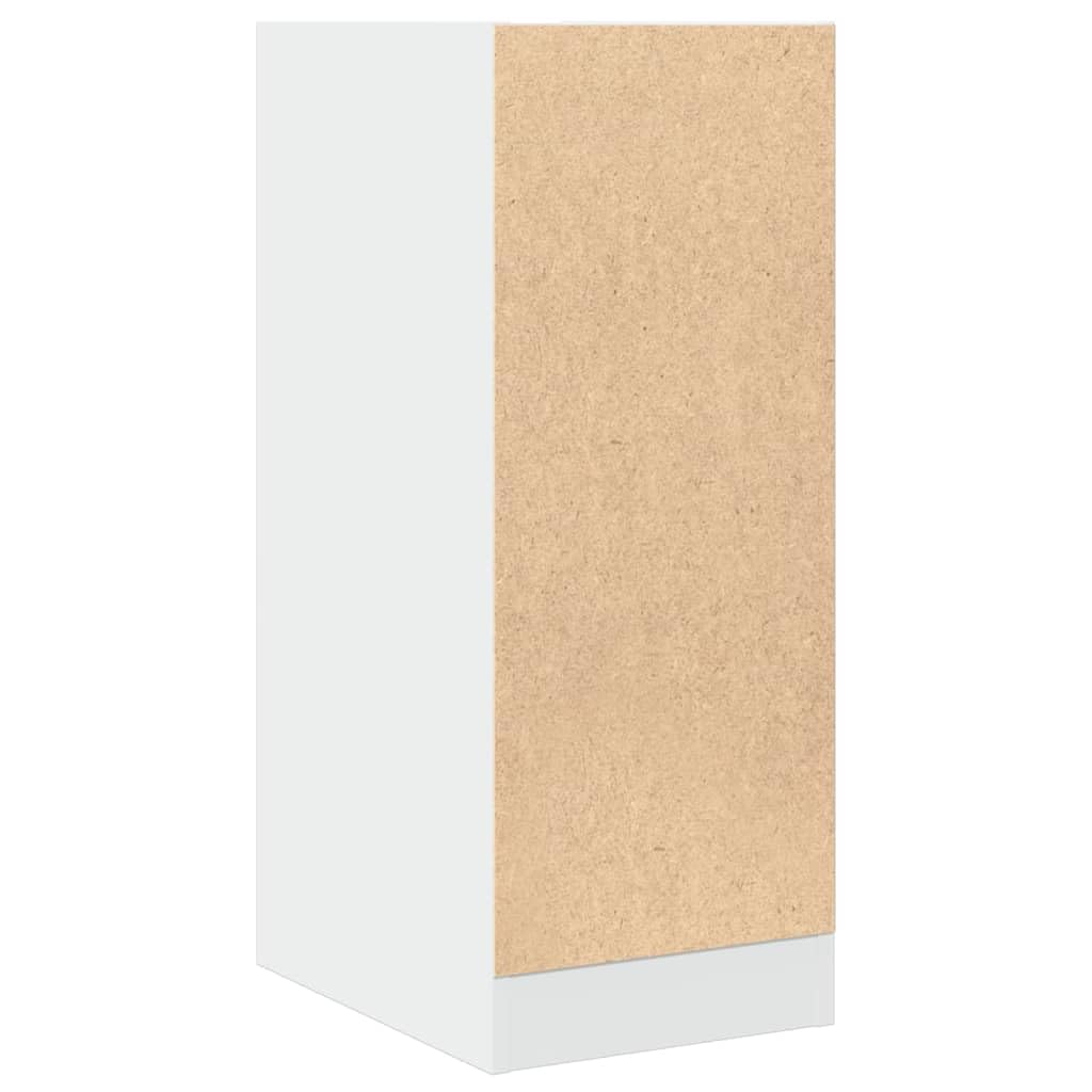 Apothekenschrank weiß 2 Schubladen 30 x 41 x 77,5 cm | Technisches Holz, Metallschienen, Traglast 65 kg, für Küche, Wohnzimmer, Büro