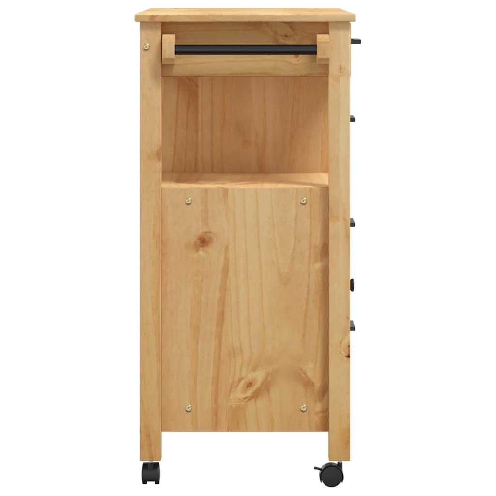Kiefer Massivholz Kuchenwagen 84x40x88 cm