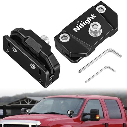 Nilight LED Light Bar Mounting Bracket 2PCS Universal Adjustable Pillar Hood Work Lamp Mount Clamp Holder for Off-Road Truck SUV Black