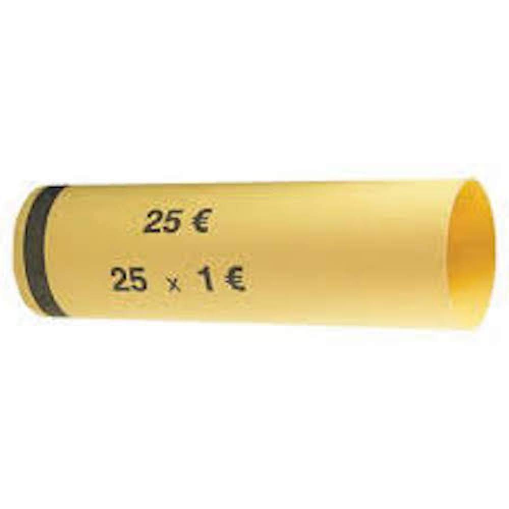 Monetique L1000TP100 Carton de 1000 tubes papier pour pièces 1,00 euro