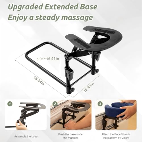 Image of Massage Headrest for Bed, Head Holder & Face Cradle with Face Down Pillow