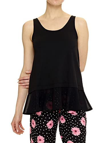 Image of HUE Women's Summer Vacation Pajama Separates, Soft, Whimsical Print Pjs with Tropical Beach Themes, Flip Flops, Cocktails